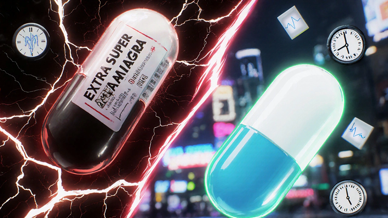 Compare Extra Super Viagra (Sildénafil et Dapoxétine) avec ses alternatives