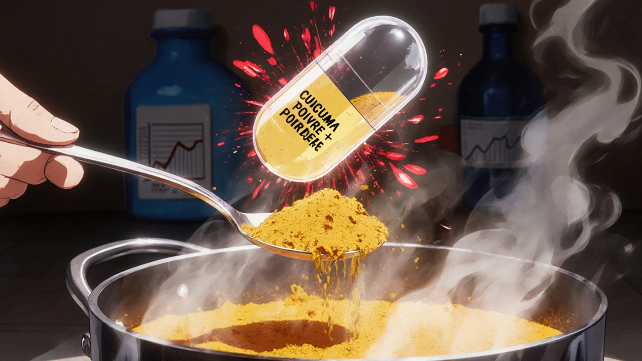 Curcuma et poivre noir avec anticoagulants : les risques réels à connaître