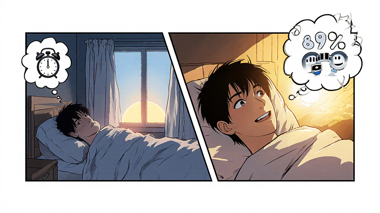 Transformation du sommeil : de l&#039;épuisement à la paix, avec un suivi de sommeil amélioré.