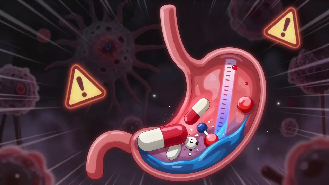 Inhibiteurs de la pompe à protons et antifongiques : problèmes d'absorption et d'efficacité