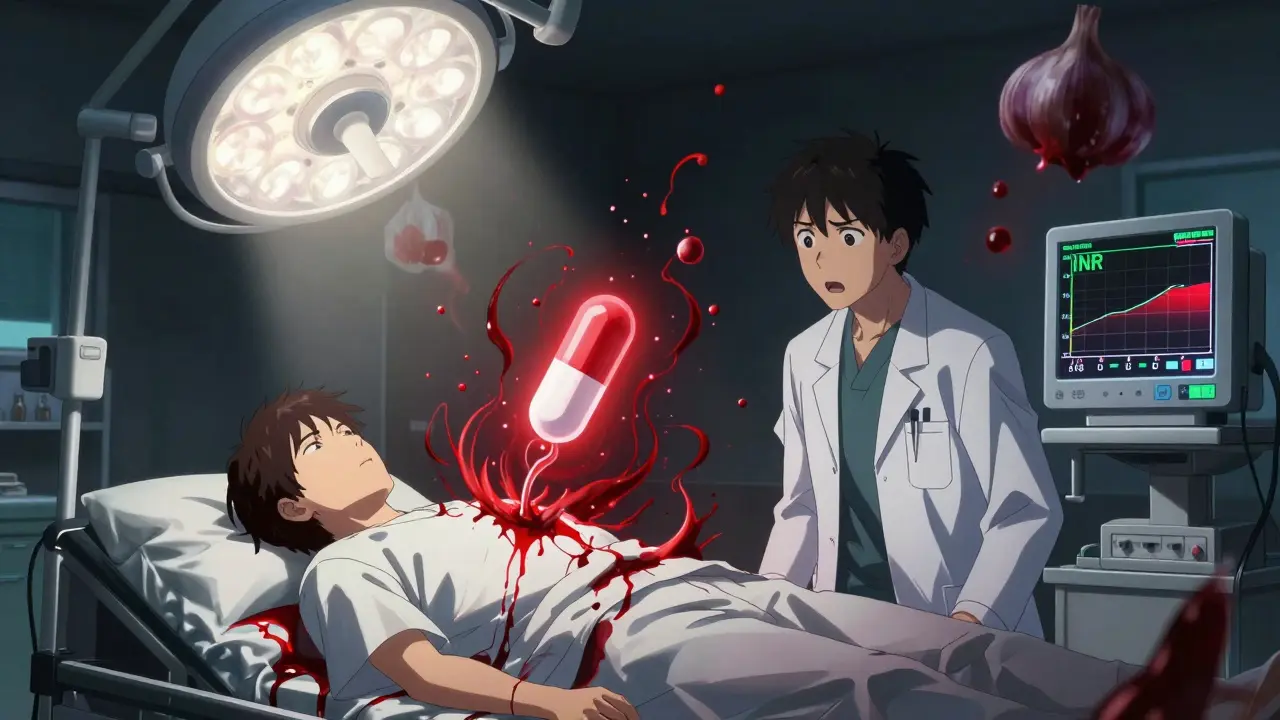 Suppléments d'ail et anticoagulants : risque accru de saignements