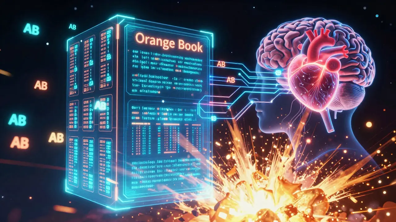 Archive holographique du Orange Book de la FDA avec des circuits d'intelligence artificielle.
