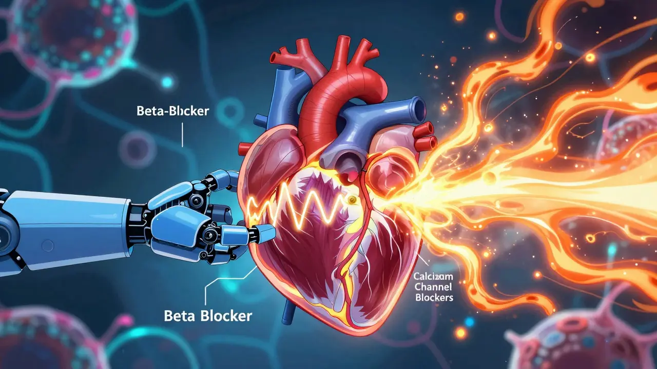 Bêta-Blockeurs et Inhibiteurs Calciques : Effets Cardiaques de la Thérapie Combinée