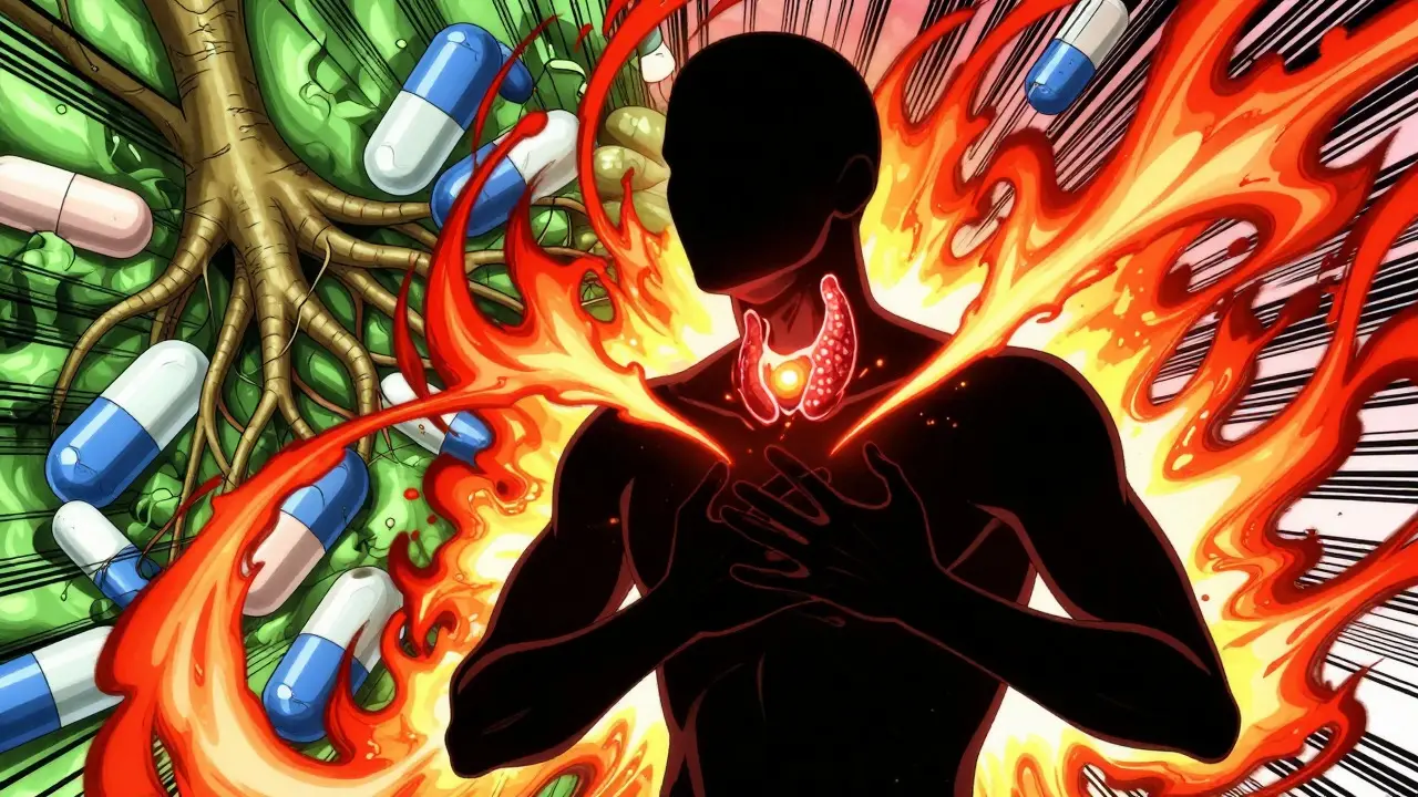 Ashwagandha et médicaments thyroïdiens : Risques de surdosage et interactions