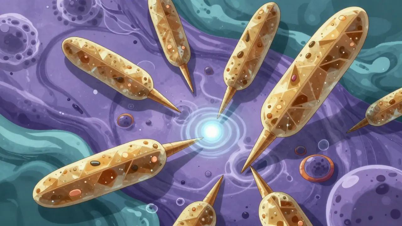 Vue microscopique stylisée d'anticorps ciblant un récepteur neuronal